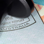 australian immigration passport with passport and visa